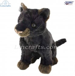 Soft Toy Wildcat, Black Jaguar by Hansa (25cm) 6723