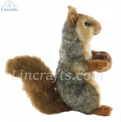 Soft Toy Grey Squirrel Sitting by Hansa (25cm.L) 8047