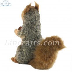 Soft Toy Grey Squirrel Sitting by Hansa (25cm.L) 8047