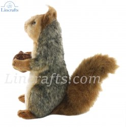 Soft Toy Grey Squirrel Sitting by Hansa (25cm.L) 8047
