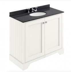 Bayswater Bathrooms Pointing White 1000mm 2-Door Basin Cabinet