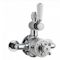 Bayswater White & Chrome 1 Outlet Exposed Shower Valve
