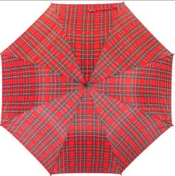 Walking Umbrella Unisex Classic Royal Stewart Strong Crooked Handle