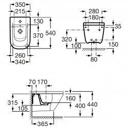 Roca The Gap Wall Hung Bidet