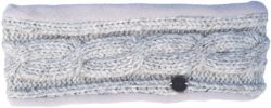 Pure Wool Fleece Lined - Cable Headband - Pale Grey