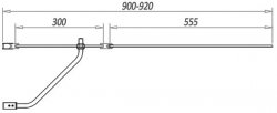 Sommer Extended Half Radius Bath Screen with Fixed Panel