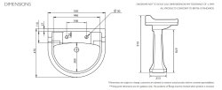 Tavistock Vitoria 550mm Round 2 Tap Hole Basin