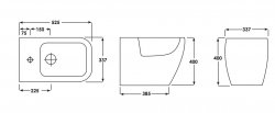 RAK Metropolitan Back To Wall Bidet
