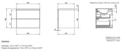 Tavistock Cadence 600mm Wall Mounted Vanity Unit - Gloss Spruce