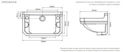 Tavistock Vitoria 500mm 2 Tap Hole Cloakroom Basin