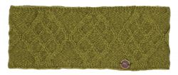 Pure Wool Fleece Lined - Trellis Diamond Headband - Green