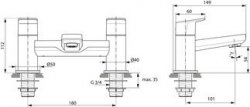 Ideal Standard Tonic II Dual Control Bath Filler