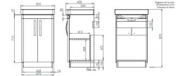 Tavistock Compass 500mm Freestanding Unit and Basin - Gloss Clay