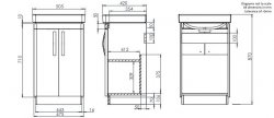 Tavistock Compass 500mm Freestanding Unit and Basin - Oxford Blue
