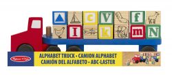 Melissa & Doug Alphabet Truck Wooden Push Along Toy 