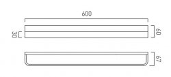 Vado Omika 600mm Towel Rail - Chrome