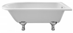 Bayswater White 1700mm Single End Free Standing Shower Bath