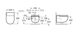 Roca Meridian-N In Tank - Wall-hung toilet for stud walls