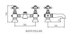 Harrogate Chrome Bath Filler Tap