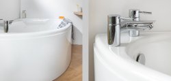 Carron Dove 1500 x 950mm Left Hand Acrylic Corner Bath