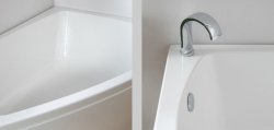 Carron Clipper 1575 x 1200mm Left Hand Carronite Corner Bath