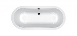 Carron Halcyon Oval 1750 x 800mm Carronite Freestanding Bath with Overflow