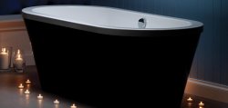 Carron Halcyon Oval 1750 x 800mm Carronite Freestanding Bath with Overflow