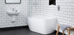 Carron Profile 1500 x 900mm Left Hand Carronite Shower Bath