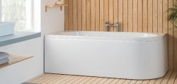 Carron Status 1700 x 725mm Right Hand Asymmetric Carronite Bath
