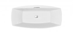 Carron Celsius 1910 x 910mm Carronite Freestanding Bath includes Overflow Filler & Clicker Waste