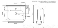 Tavistock Vitoria 600mm 1 Tap Hole Basin