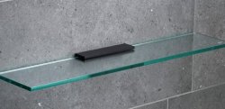 Miller Classic Black 600mm Glass Shelf
