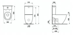 Laufen Pro Rimless Close Coupled Toilet