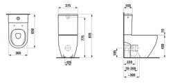 Laufen Pro Rimless Close-Coupled Toilet with Centre Back Inlet Cistern & Tank - Stock Clearance