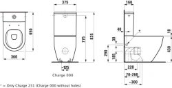 Laufen Pro Rimless Close Coupled Back to Wall Toilet
