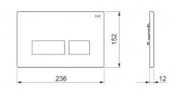 RAK Ecofix White Flush Plate With Polished Chrome Surrounding Round Push Plates