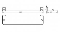 RAK Resort 520mm Glass Shelf