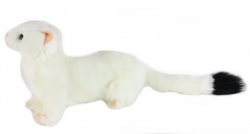Soft Toy White Ferret Standing by Hansa (17cm.H) 7321
