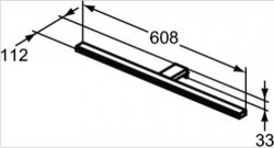 Ideal Standard 60cm LED Light 12W, 230V, 5700K