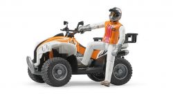Quad Bike & Driver Figure - Bworld - Bruder 63000 Scale 1:16