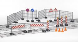 Construction Accessories Railings Cones Bollards - Bruder 62007