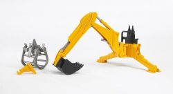 Rear Hydraulic Arm With Grab - Tractor Backhoe Construction - Bruder 02338