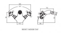 Harrogate Chrome Bidet Mixer Tap