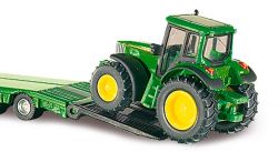 Siku Truck Low-Loader With 2 John Deere Tractors - Diecast Scale 1:87 - 1837
