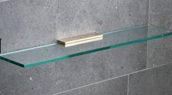 Miller Classic Brass 300mm Glass Shelf & Bracket