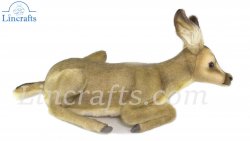 Soft Toy Fawn Laying  by Hansa (36cm) 8055