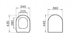 Vitra Integra Comfort Height Rimless Back to Wall Toilet