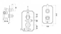 Marflow Ferrada Concealed Thermostatic Shower Valve (FER7600K4)