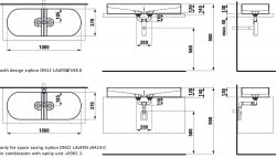 Laufen Sonar 1000mm Double Countertop Basin - White
