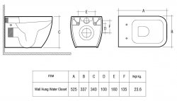 RAK Metropolitan Wall Hung WC